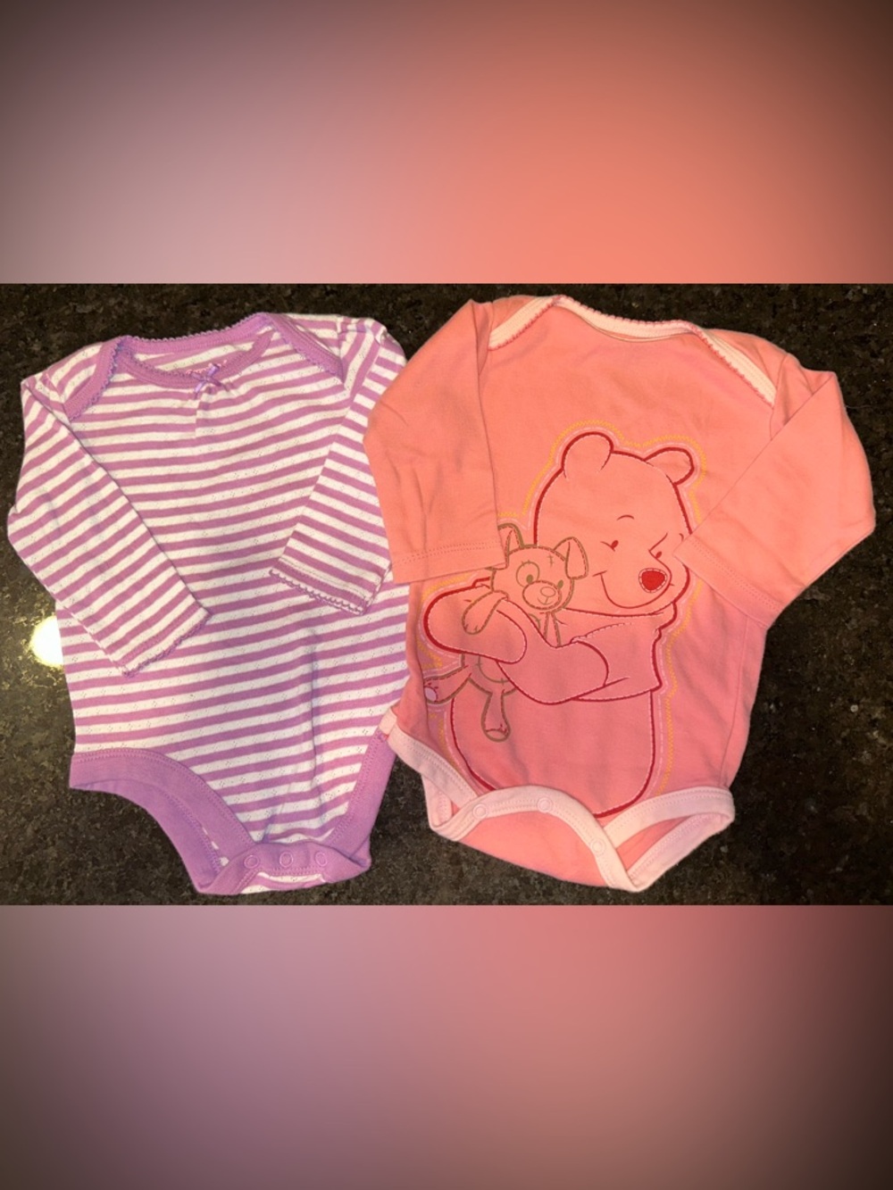 Pair of Onesies- Girl (6-9 Mo)